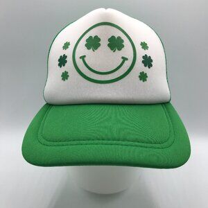St. Patrick's Day Green White Mesh Back Snap Back Cap Hat New
